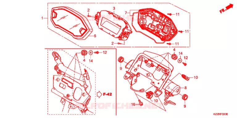 COMBINATIEMETER Honda MOTO 250 CRF 2017  CRF250RLH