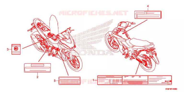 WAARSCHUWINGSLABEL(1) Honda MOTO 150 RS 2018  FS150FH