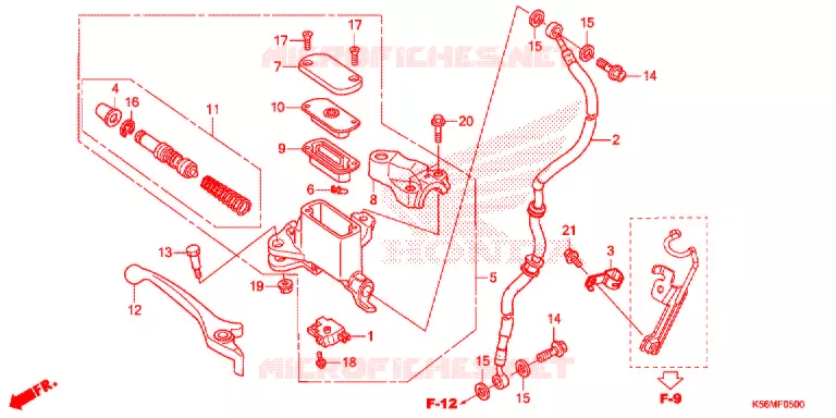 VOOR REM HOOFD CILINDER Honda MOTO 150 RS 2018  FS150FH