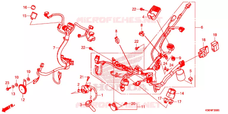 BEDRADINGSBUNDEL/ACCU Honda MOTO 150 RS 2018  FS150FH