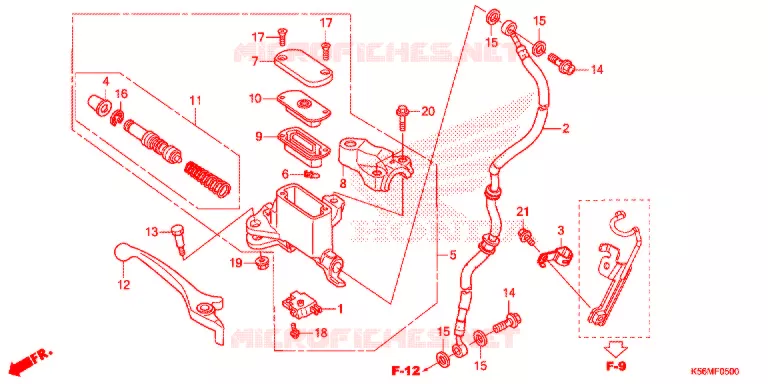 VOOR REM HOOFD CILINDER Honda MOTO 150 RS 2018  FS150FH