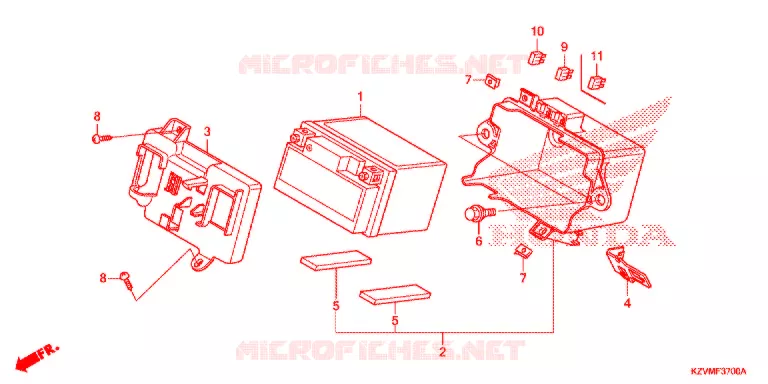 GEREEDSCHAP/ACCUVAK Honda MOTO 110 EX5 2017  NBC110KDFF