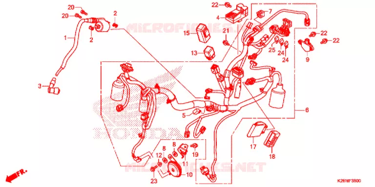 BEDRADINGSBUNDEL/ACCU Honda MOTO 125 MSX 2016  MSX125G