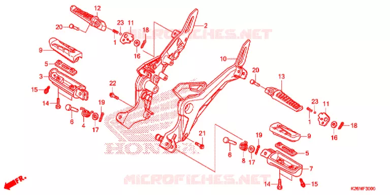 OPSTAP/PEDAAL Honda MOTO 125 MSX 2016  MSX125G