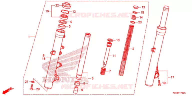 VOOR VORK Honda SCOOTER 300 FORZA 2016  NSS300AD