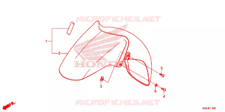 VOORSPATBORD Honda SCOOTER 300 FORZA 2017  NSS300AD