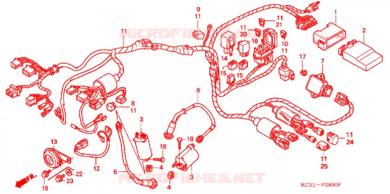 BEDRADINGSBUNDEL/ACCU Honda MOTO 250 MAGNA 2006  VT250C5