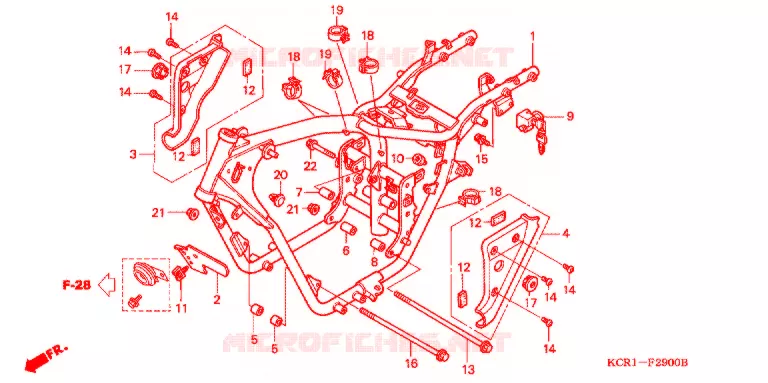 FRAME CHASSIS Honda MOTO 250 MAGNA 2007  VT250C7