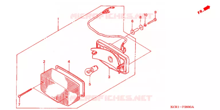 ACHTERLICHT(2) Honda MOTO 250 MAGNA 1995  VT250CR
