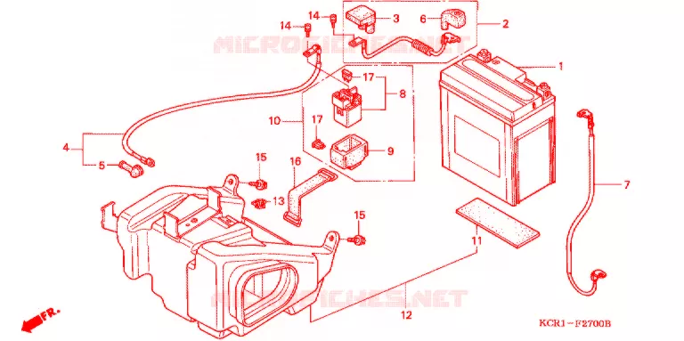 GEREEDSCHAP/ACCUVAK Honda MOTO 250 MAGNA 1995  VT250CR