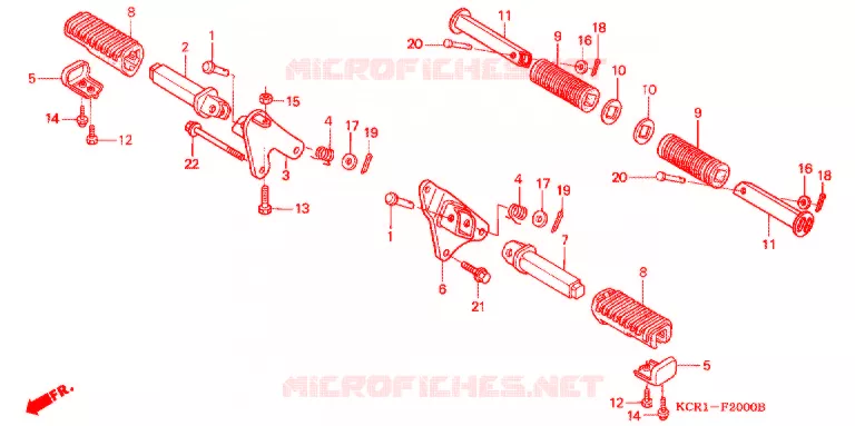 STEUN (VT250CR/T/V) Honda MOTO 250 MAGNA 1995  VT250CR