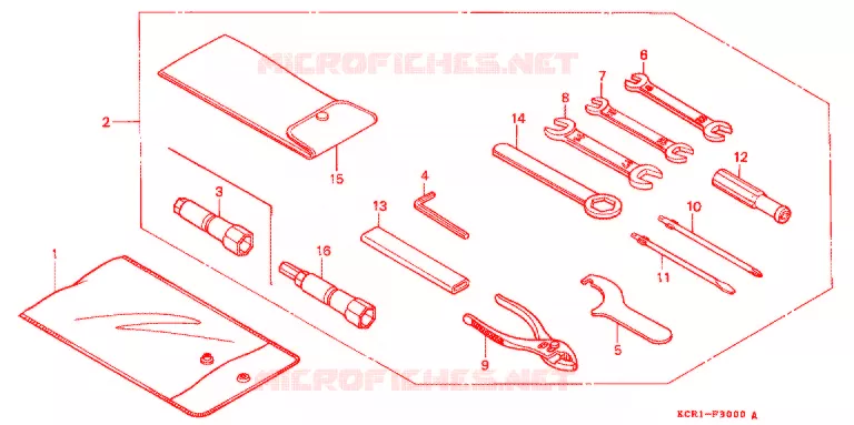 GEREEDSCHAP/ACCUVAK Honda MOTO 250 MAGNA 1994  VT250CR_II