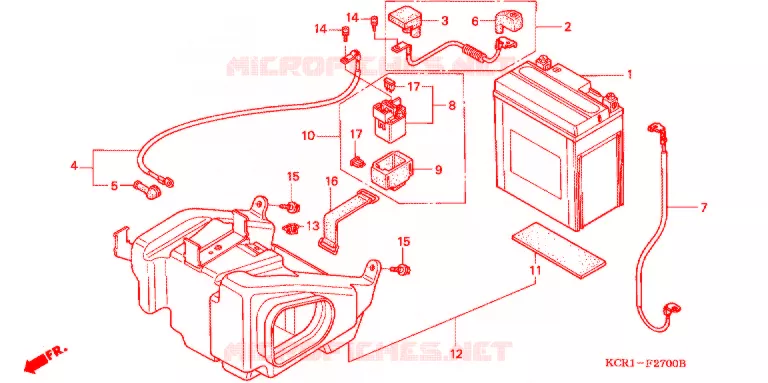 GEREEDSCHAP/ACCUVAK Honda MOTO 250 MAGNA 1995  VT250CR_II