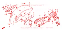 ACHTER STROOMLIJNKAP voor Honda V TWIN MAGNA 250 SPEED WARNING LIMIT 1999