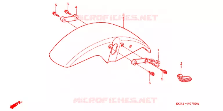 VOORSPATBORD Honda MOTO 250 MAGNA 1999  VT250CX_II