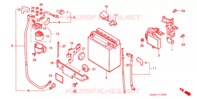 GEREEDSCHAP/ACCUVAK Honda MOTO 250 VT 1988  VT250FJ