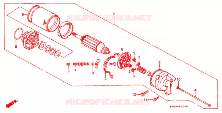 STARTMOTOR (VT250FJ) Honda MOTO 250 VT 1989  VT250FJ