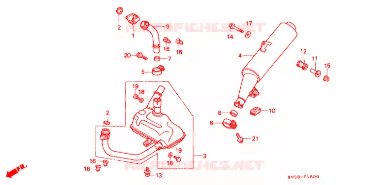 UITLAATDEMPER(2) Honda MOTO 250 VT 1989  VT250FJ