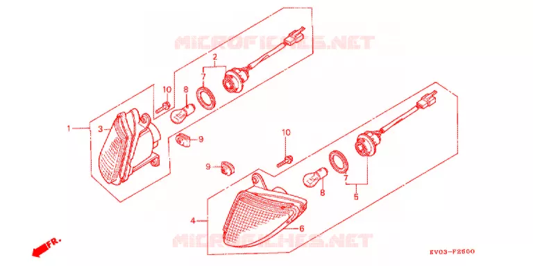 VOOR KNIPPERLICHT (VT250FJ) Honda MOTO 250 VT 1988  VT250FJ