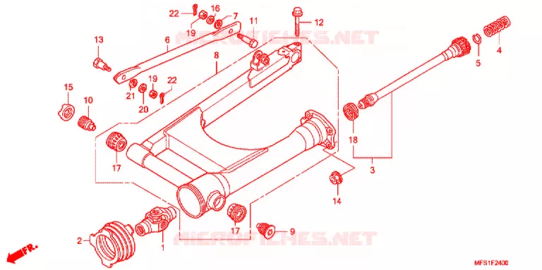 ZWAAI-ARM/KETTINGKAST Honda MOTO 400 SHADOW 2009  VT400C29