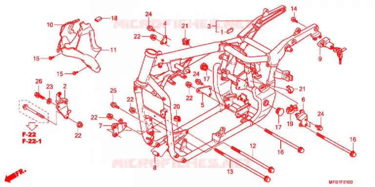 FRAME CHASSIS Honda MOTO 400 SHADOW 2009  VT400C2F9