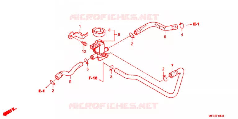 GAS RECYCLINGSYSTEEM Honda MOTO 400 SHADOW 2014  VT400C2F9