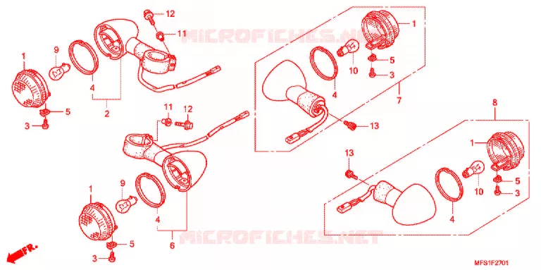 KNIPPERLICHT (VT400C2/C2F) Honda MOTO 400 SHADOW 2011  VT400C2F9