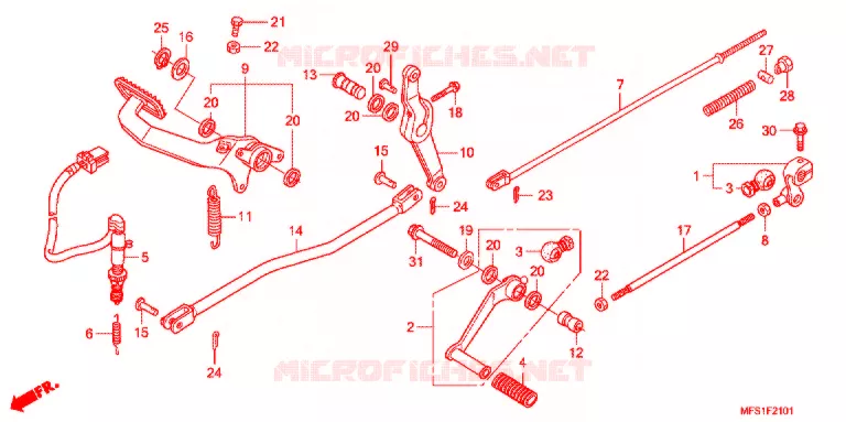 PEDAAL (VT400C2/C2F) Honda MOTO 400 SHADOW 2011  VT400C2F9