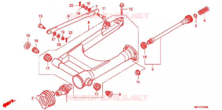 ZWAAI-ARM/KETTINGKAST Honda MOTO 400 SHADOW 2012  VT400C2F9