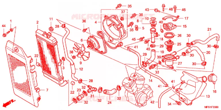 RADIATOR Honda MOTO 400 SHADOW 2013  VT400C9