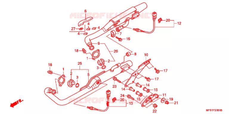 UITLAATDEMPER(2) Honda MOTO 400 SHADOW 2010  VT400C9