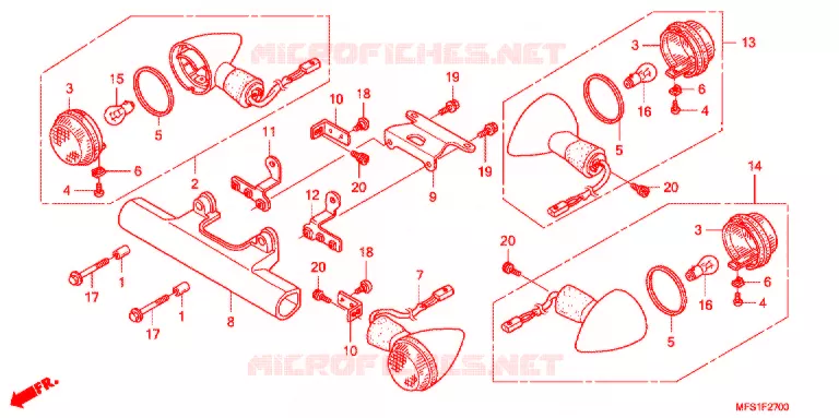 KNIPPERLICHT (VT400C/CA) Honda MOTO 400 SHADOW 2009  VT400CA9