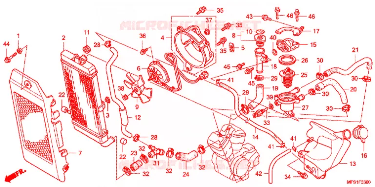 RADIATOR Honda MOTO 400 SHADOW 2016  VT400CA9