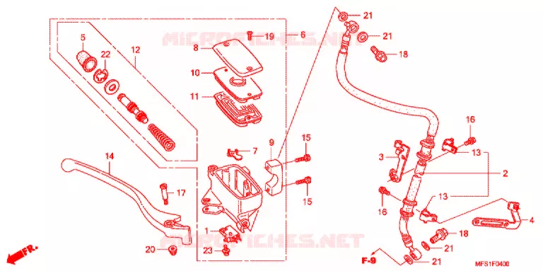 REMPOMP VOOR (VT400C/CA) Honda MOTO 400 SHADOW 2012  VT400CA9