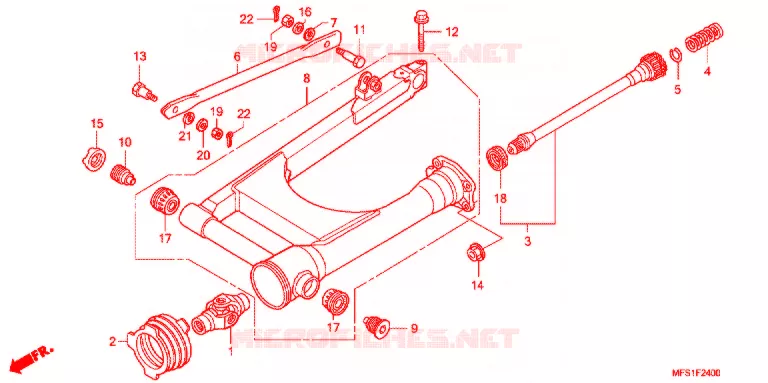 ZWAAI-ARM/KETTINGKAST Honda MOTO 400 SHADOW 2012  VT400CA9
