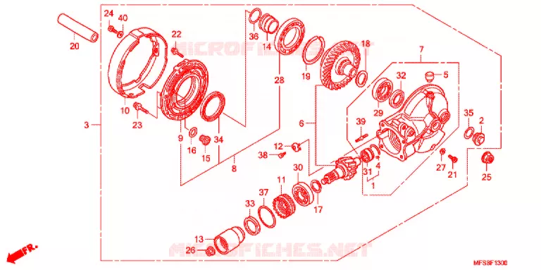 LAATSTE VERSNELLING/ ACHTER AS SPIL Honda MOTO 400 SHADOW 2009  VT400CA9
