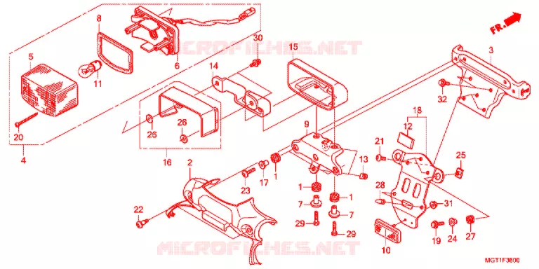 ACHTERLICHT(2) Honda MOTO 400 VT 2014  VT400SB