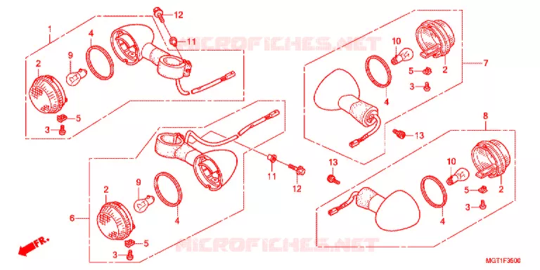 KNIPPERLICHT(2) Honda MOTO 400 VT 2014  VT400SB