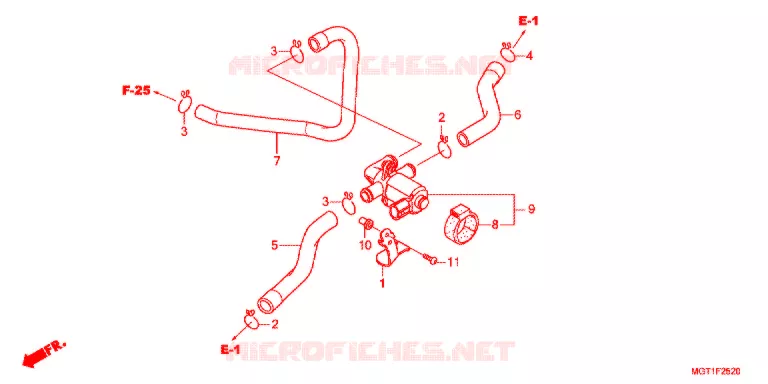 LUCHT INJECTIE BEDIENING KLEP Honda MOTO 400 VT 2011  VT400SB