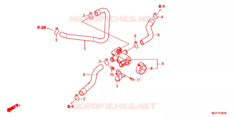 LUCHT INJECTIE BEDIENING KLEP Honda MOTO 400 VT 2012  VT400SB