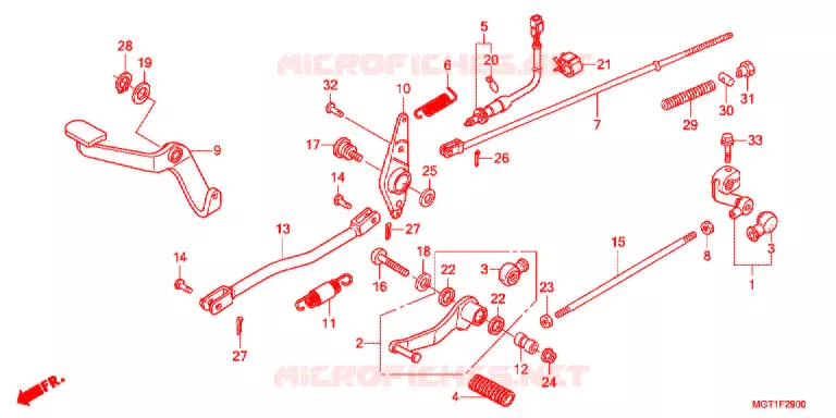 OPSTAP/PEDAAL Honda MOTO 400 VT 2013  VT400SB