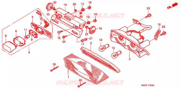 ACHTERLICHT(2) Honda MOTO 600 SHADOW 2001  VT600C1