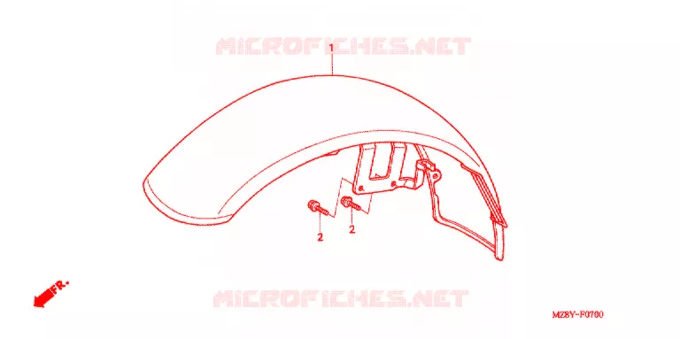VOORSPATBORD Honda MOTO 600 SHADOW 2001  VT600C1