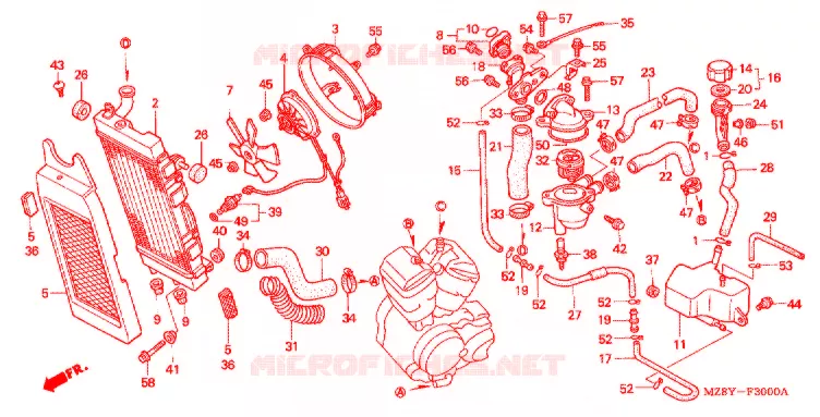 RADIATOR Honda MOTO 600 SHADOW 2002  VT600C2