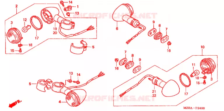 KNIPPERLICHT(2) Honda MOTO 600 SHADOW 2003  VT600C3