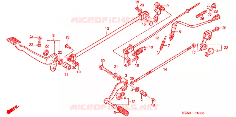OPSTAP/PEDAAL Honda MOTO 600 SHADOW 2003  VT600C3