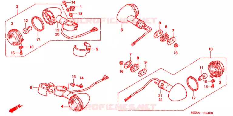 KNIPPERLICHT(2) Honda MOTO 600 SHADOW 2003  VT600C3