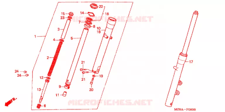 VOOR VORK Honda MOTO 600 SHADOW 2003  VT600C3