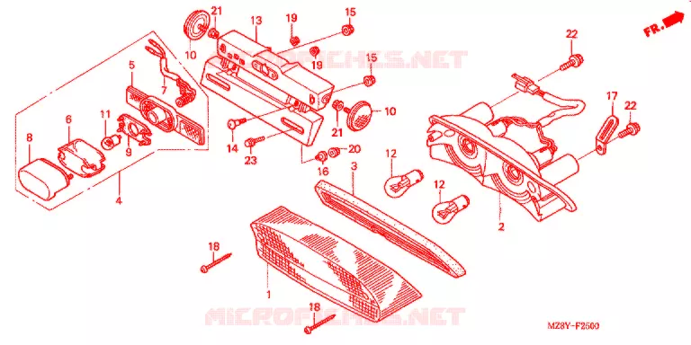 ACHTERLICHT(2) Honda MOTO 600 SHADOW 2003  VT600C3