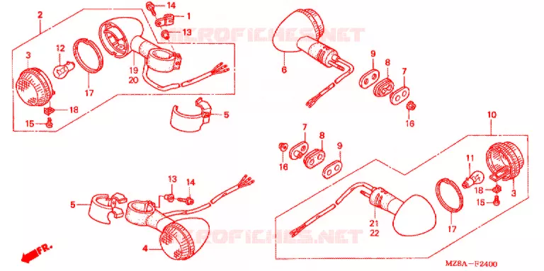 KNIPPERLICHT(2) Honda MOTO 600 SHADOW 2004  VT600C4